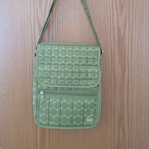 Green LUG crossbody travel bag